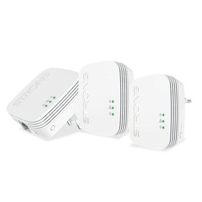 Strong Powerline 600 Triple Pack Mini 600 Mbit/s Nätverksansluten (Ethernet) Vit 3 styck
