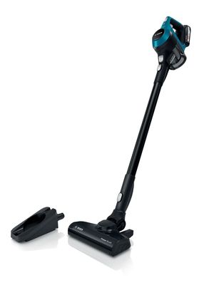 Bosch Serie 6 BBS611LAG upprättstående dammsugare och elektrisk sopborste Skaftdammsugare, 2-i-1 Batteri Torr Utan påse 0,3 l Blå 2,5 Ah