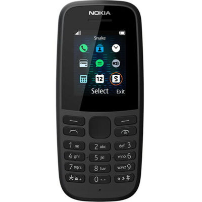 Nokia 105 (2019) 4,5 cm (1.77") 73,2 g Svart Funktionstelefon