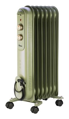 Ardes AR4R07VIN elektrisk rumsvärmare inomhus Grön 1500 W Elektrisk oljevärmare