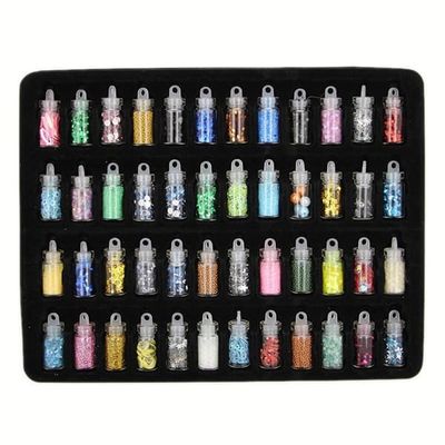 Uniq Nail Art Sett med Nageldekorasjoner for Manikyr - 48 Deler