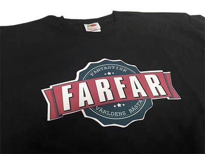 T-shirt med Farfar vintage stil färg tryck