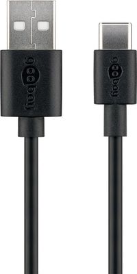 USB-C™ opladnings- og synkroniseringskabel (USB-A > USB-C™)