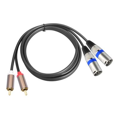 Lydkabel 2 RCA hann til 2 XLR 3-pinners 1,5 m