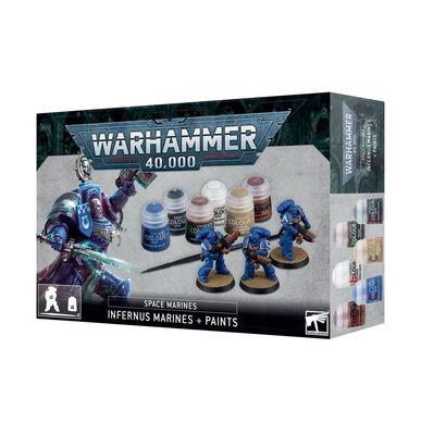 Warhammer 40K: Space Marines Infernus Marines + Paints