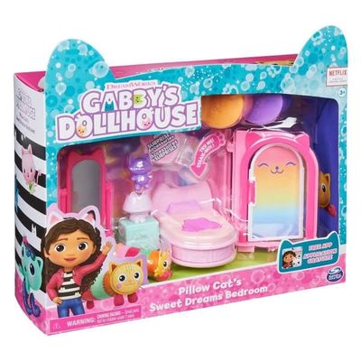 Gabby's Dollhouse Pillow Cat Sweet Dreams Bedroom