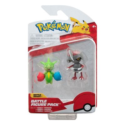 Pokémon Battle Figure Pack Mini Figure 2-Pack Pawniard, Roselia