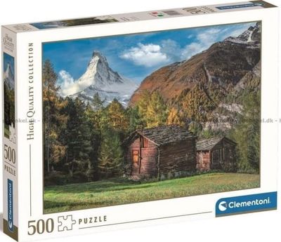 Clementoni Puslespill 500 biter Sjarmerende Matterhorn av høy kvalitet