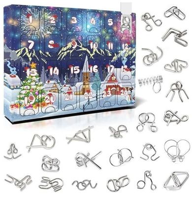 Adventskalender - Metall pussel - Hjärngympa fidget