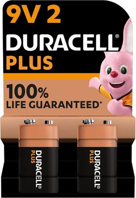 Duracell Plus 9 V-batterier 2-pack