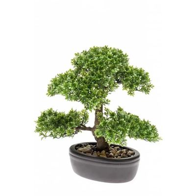 Emerald Kunstig fiken mini bonsai grønn 32 cm 420002
