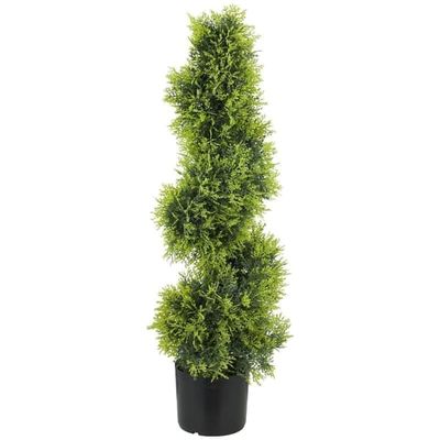 Kunstig cypres 90 cm spiral med potte, moderne dekoration