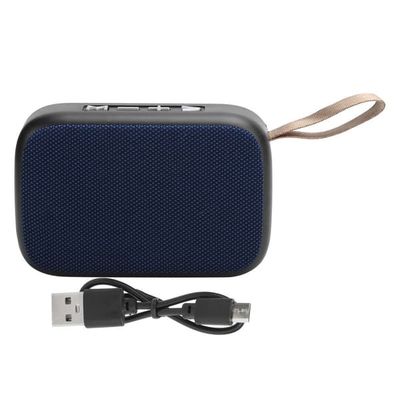 Portable trådlös Bluetooth-högtalare med subwoofer och FM-radio - Blå