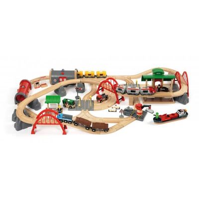 BRIO World 33052 - Rail & Road -deluxe uppsättning, stor låda