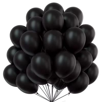 25-pack svarte ballonger 10" 25 cm