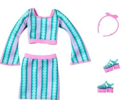 Barbie Fashion Lyserødt/turkis outfit HYV19