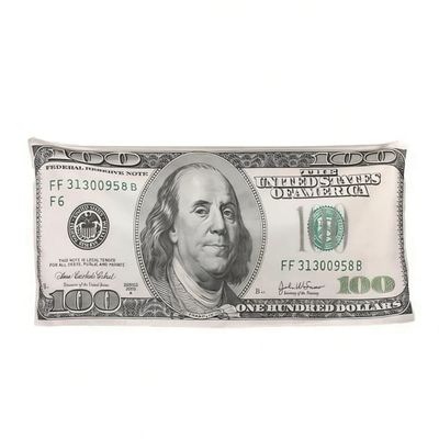 Dollarbill badehåndklæde – 180×90 cm, blød og hurtigtørrende, sjov gaveidé