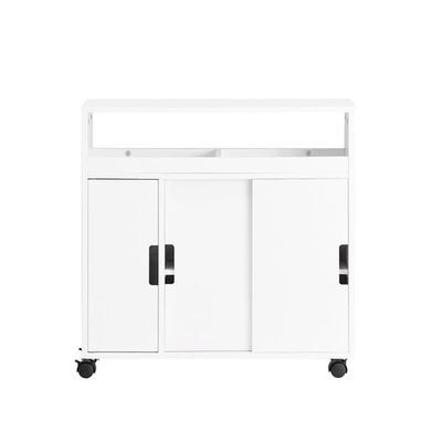 SoBuy Toiletpapirholder 70x20x71cm – Badeværelsesskab med hjul BZR02-W