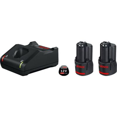 Bosch Professional 1600A019RD GAL 12V-40 + 2x GBA 12V 3.0Ah Verktygsbatteri och laddare 12 V 3 Ah Li-Ion