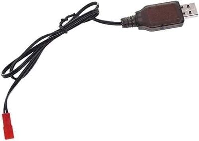 Yunique - USB 6V MH Ni-CD -laturi akuille Lelujen kaukosäädin | JST 2P -kaapeli | Lataus ja oikosulkusuojaus | Sopii droneihin, antenniin
