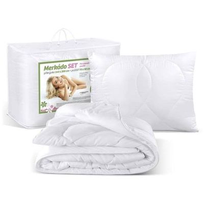 BELLATEX MERKADO SET påslakan 140 × 200, 850g kudde 70 × 90, 700g med dragkedja