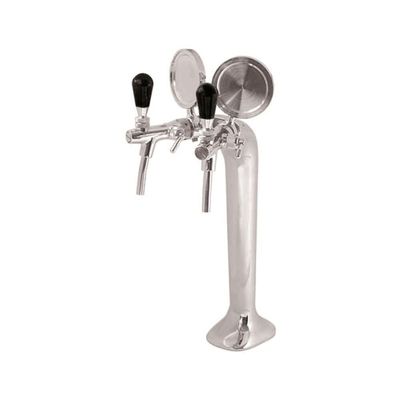 Øltårn, Ølkolonne, Ølhane, Tapetårn, Fadølstårn, Kegerator-tårn, Kegerator Tower krom 2-vejs, elegant, top kvalitet! (Pakkepris)