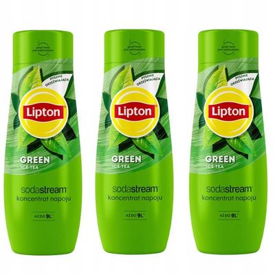 Sæt med 3 SodaStream koncentrater 3x Lipton Green Ice Tea