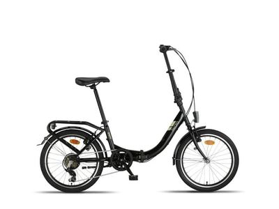 PACTO EIGHT ihopfällbar cykel stål v bromsar shimano 6-växlad holländsk cykel folding bike lågt insteg low entry