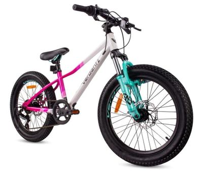 Verdant Bike Lasten polkupyörä pojille 20 tuuman pyöräkoko valittavana 6-nopeuksinen Shimano pyörä lapsille 6-10 vuotta (Valkoinen Pinkki)