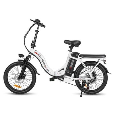 SAMEBIKE CY20 Hopfällbar Elcykel för Stad, 20", Vit