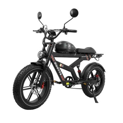 Elektrisk mountainbike DUOTTS F20, 52V 27AH batteri, GPS-sporing Bluetooth-app, sort
