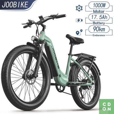 JOOBIKE JOO1 17,5AH Batteri 26*3,0 tum Däck 45 km/h 90 km 1000W Motor Hydraulisk skivbroms SHIMANO 7-växlad elcykel