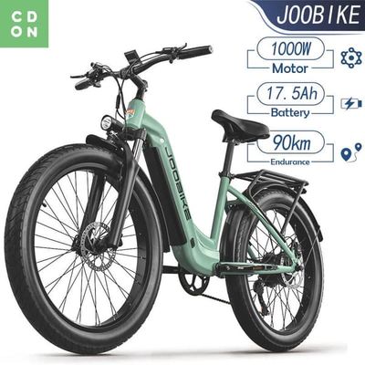 JOOBIKE JOO1 SHIMANO 7-växlad 17,5AH Batteri 45 km/h 90 km 1000W Motor Hydraulisk skivbroms 26*3,0 tum däck Elcykel