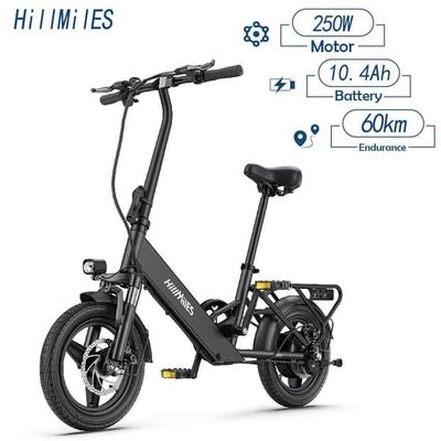 hopfällbar elcykel - HillMiles Mile 1 25Km/h Maxhastighet-60Km räckvidd-36V 10.4AH Batteri-250W Motor -Svart