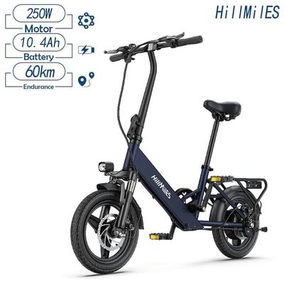 Elcykel - HillMiles Mile 1 25Km/h Maxhastighet-60Km Räckvidd-36V 10.4AH Batteri-250W Motor -Vikbar -Blå