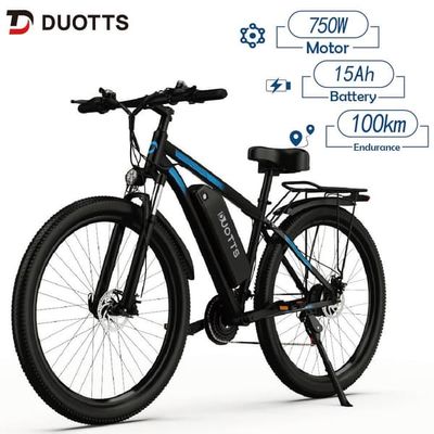 Elcykel DUOTTS C29 100 km räckvidd, 48V 15Ah batteri, 50km/h maxhastighet, svart