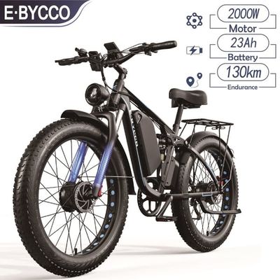 E-BYCCO EB7 Pro Elcykel 3000W Dubbelmotor 52V 23AH 26*4,0 tum tjock Däck Elcykel Terrängkörning Hydraulisk broms Elcykel
