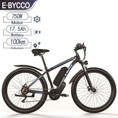 E-BYCCO E8 E-Bike 750W Motor 48V17.5AH Batteri Avtagbart Batteri 29 Tums Däck Mountain EBikes Vuxen City Pendlarcykel