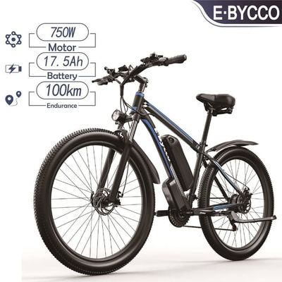 E-BYCCO E8 750W motor 48V17.5AH batteri med avtagbart batteri 29 tum däckskydd EBikes vuxenstadscykel