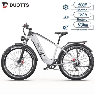 DUOTTS F26Lite elektrisk cykel, 25 km / h maxhastighet, 250W motor 48V18AH batteri, 26 * 4,0 tums däck elcykel - vit