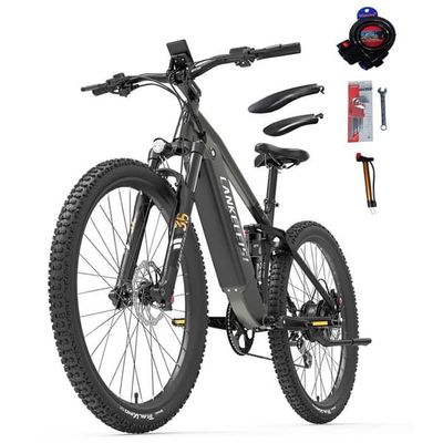 Lankeleisi RX600 Pro elcykel - Grå, batteri 48V 20Ah, däck 29*2.3, hydraulisk broms, 25 km/h, räckvidd på 120 km.