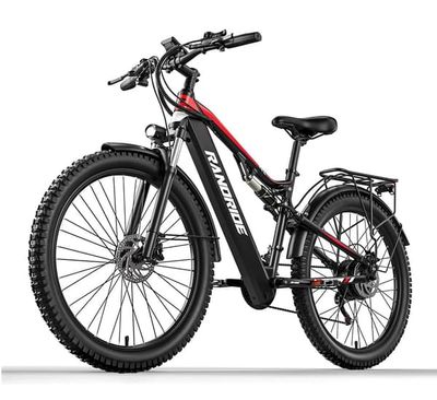 Randride YG90B 27,5" elcykel 48V17AH litiumbatteri 1000W hydrauliska bromsar med full fjädring terrängelcykel