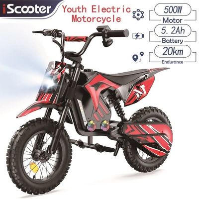 iScooter A14 Kids Electric Mountainbike 500W 5,2Ah Elektrisk motorcykel 27 km/h Maxhastighet 14 tum Trail Limit Mountainbike