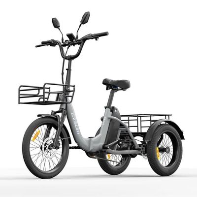 CYSUM AG1 Pro 750W Foldable Electric Tricycle E-Trike With Speed Differential, Hydraulic Brake, NFC Keyless, 3-wheel Cargo Bike