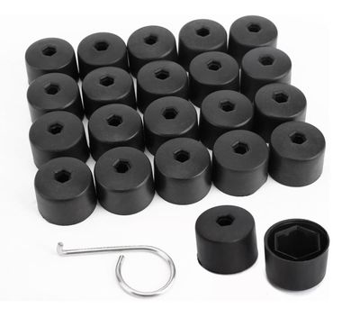 Hjulmøtrikdæksel / Hjulboltshætte 17mm - 20-Pak