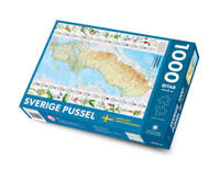 Sverige med landskapsblommor pussel 1000 bitar