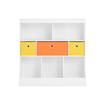 SoBuy Børnestol Pladsbesparende Bogreol med 3 kurve, hvid Længde 92 cm Bredde 40 cm Højde 93cm KMB26-W