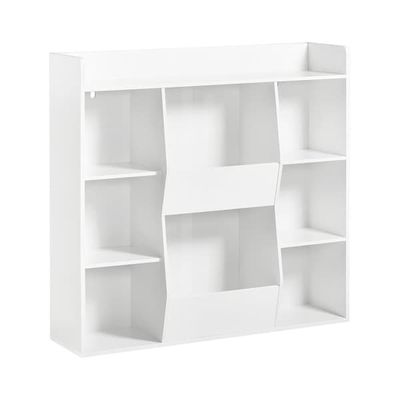 SoBuy Lasten kirjahylly 106x30x104cm – Säilytyshylly 8 avointa lokeroa | Valkoinen KMB55-W
