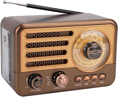 Bluetooth-Högtalare - Retro Radio Vintage Bluetooth-Högtalare