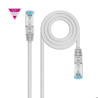 NANOCABLE 10.20.1702 2m Cat.7 600Mhz LSZH SFTP PIMF Ethernet-kabel RJ45 LAN Local Area Network för PC Laptop PS4 PS5